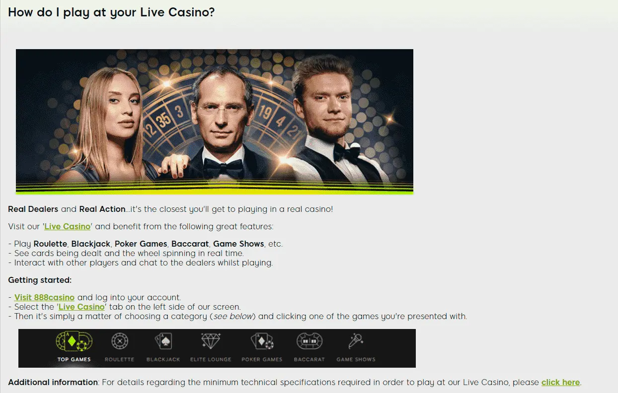 Live Casino Service